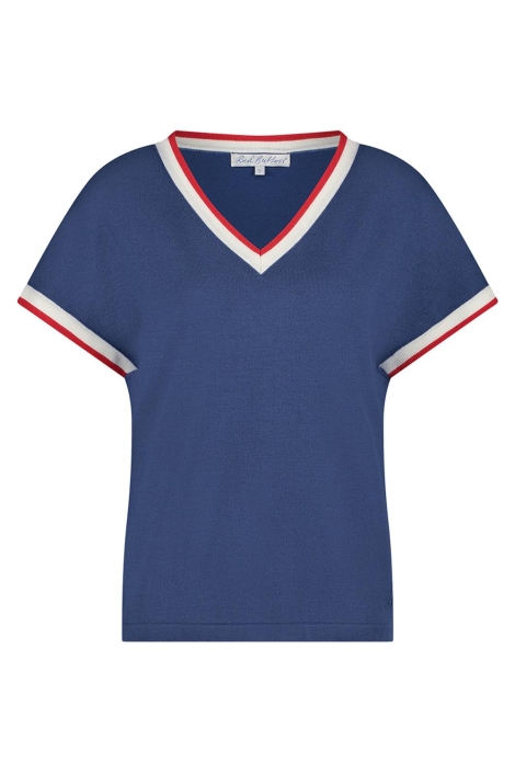Red Button jerry vneck striped rib